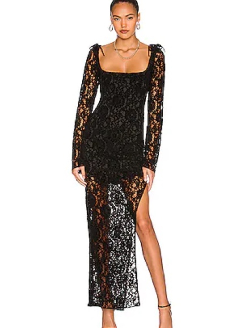 Majorella Siena Lace Gown in Black size S